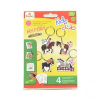 kit-4-porte-cles-plastique-dingue-poney-rayher-75354000