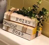 Hand-Stamped Relax Unwind Soak Books | Etsy