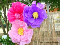 Such a cool and easy craft... make giant tissue paper flowers! www.uncommondesignsonline.com #tissuepoms #partyplanning