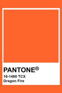 PANTONE 16-1460 TCX Dragon Fire