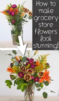 #13. Learn how to make grocery store flowers look gorgeous! -- 13 Clever Flower Arrangement Tips & Tricks