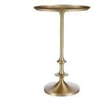 Bellkirk Round Gold Metal Accent Table (14.5 in. W x 22.25 in. H)