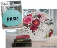 stenciling gone bad. – q is for quandie suitcase or hatbox