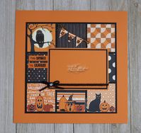 This is a great layout to showcase all the different patterns in a collection of paper. This page is all ready for a photo of my grand daugh...