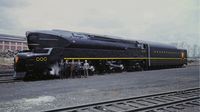 Pennsylvania Railroad Prototype T1. Photo of Baldwin officials with their prototype high speed Duplex.