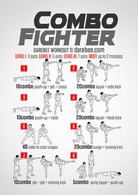 Combo Fighter Workout: #HIIT #fatburning #weightloss #noexcuses #fitness #athomeworkout #kickboxing #boxing #getfit #healthyliving