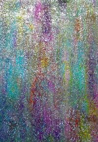Samples of Aluminum Foil backgrounds By Gennie. Aluminum foil, painted then stamped with a rubber stamp for texture. (Pin#1: Backgrounds: Techniques).