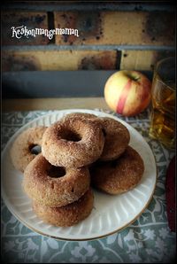 Keskonmangemaman?: Muffins donuts au four au jus de pomme et à la cannelle , foodista challenge #56