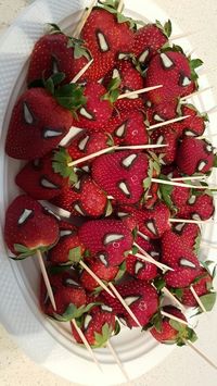Spiderman strawberries Spiderman party food idea.