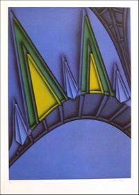 Jacques Poli, original signed and numbered lithograph, Chrysler Building, New York skyscraper, american architecture, New York wall art,