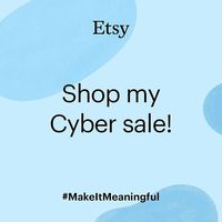 Make your Cyber Week purchase mean more by shopping Etsy. My shop is up to 20% off when you spend $100 or more OR shop our clearance section for 70% off! #MakeItMeaningful #EtsyGifts #papercrafts
