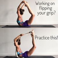 Working on flipping your grip in bow pose? Two straps (or two belts) are the perfect props to use to help you safely practice flipping your grip and deepening your bow pose!☺️ If you swipe left, the first video is showing you how you progressively work your way up to your feet (this doesn’t happen over night or in just a few weeks – more like months, sometimes years). The most important part about this practice is making sure your taking you time, respecting your bodies limit and not forcing any