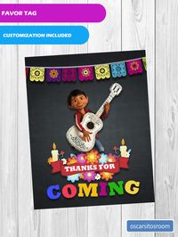 COCO BOY BIRTHDAY FAVOR / THANK YOU TAG https://oscarsitosroom.wordpress.com/2018/06/06/coco-boy-birthday-favor-thank-you-tag #BIRTHDAY #PARTY #BIRTHDAYPARTY #COCOPARTY #MEXICANPARTY #COCOBIRTHDAY #MEXICANBIRTHDAY #COCODECORATION #COCOPARTYTHEME #COCOMOVIE #DAYOFDEATHS #COCOINVITE #COCOINVITATION #COCOTOPPERS #COCOTAG
