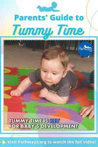 New to #TummyTime and in need of some tricks and tips for parents and caregivers? Learn about Tummy Time and some of the positions you can try to help baby thrive! Head over to Pathways.org to watch the full video. #babydevelopment #pediatrics #pediatrictherapy #parentingtips #newparents #newbaby #newbornbaby #babytips #motorskills #grossmotor #babyactivities #infantdevelopment #tummytimetips #tummytimeideas #tummytimehelp #pediatricOT #milestones #torticollis #developmentalmilestones #momtlife