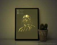 FREE digital template of layered shadow box Darth Vader for interior💥💥💥 Paper cut picture for decoration by hand💎💎💎 Paper craft light box Star Wars wall art decor🖤🖤🖤