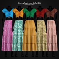Shirring Top & Long Ruffle Skirt | Gorilla Gorilla Gorilla on Patreon
