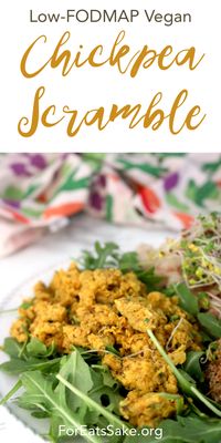 Low-FODMAP Vegan Chickpea Scramble - For Eat's Sake