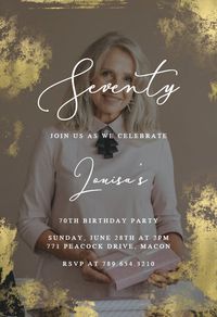 Foiled Photo - Birthday Invitation #invitations #printable #diy #template #birthday #party