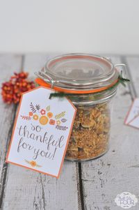 "So Thankful for You" Floral Gift Tag