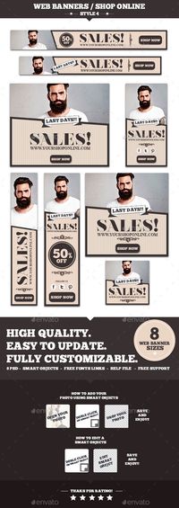 Web Banners Shop Online Style 4 - Banners & Ads Web Elements
