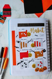 Are you looking for the perfect way to stay on top of your habits & have a fun way to track them day after day? I've got you covered with my habit tracker included in the October Bullet Journal! This spread includes so much more to help you plan your life and stay on top of your well-being! Want to learn more? Head over to Your Healthy Beginning to check out the full bullet journal!