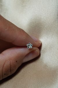 Flower Stone Nose Pin/Stud Dainty Rhinestone Nose Piercing