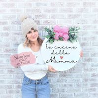Mom's Kitchen sign Italian, La Cucina della Mamma, Italian kitchens signs, Italian gifts, Italian mom gift, tuscan kitchen decor,