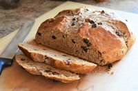This is a round buttermilk loaf with currants that resembles nothing so much as a giant scone. Enjoy this bread for breakfast.