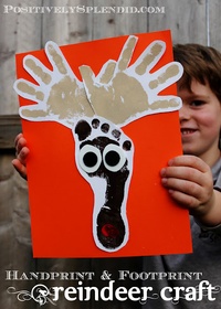 Hand/Foot print reindeer