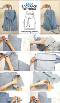 Whether you have oversized baggy or skin tight old jeans, follow the step by step sewing tutorial to make a backpack from old jeans. This DIY backpack sewing pattern is easy to follow and can be made from scratch using denim or canvas fabric as well.