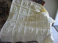 alphabet baby blanket - cute free crochet pattern!