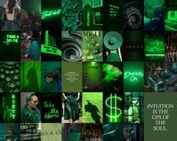 Emerald Neon Green Aesthetic Wall Collage Kit Green Obsidian - Etsy Russia