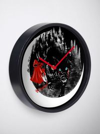 "The Story of Red and Her Wolf" Clock by CodeMonkeyArts | Redbubble