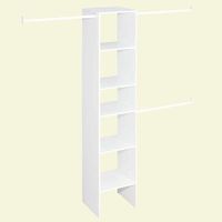 ClosetMaid Selectives 48 in. W - 113 in. W White Wood Closet System-7032 - The Home Depot
