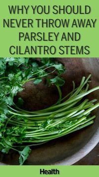 Cilantro STEMS have all the flavor! | When you're cooking with cilantro and parsley, don't throw out the stems! Cilantro stems and parsley stems can be used in other ways. For ways to recycle and reuse your cilantro and parsley stems, see this writer's explainer on the use of cilantro stems and parsley stems here.