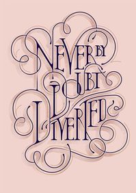 A bespoke typography piece for a private client. via @4vector