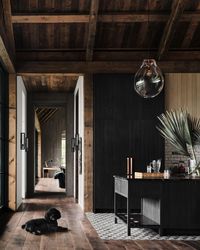 View from the kitchen to the living room.