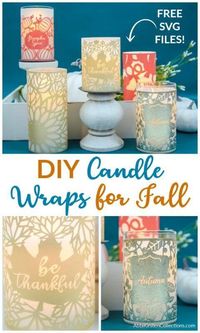 DIY Fall candle wraps
