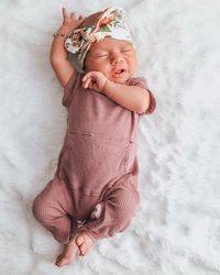 baby girl outfit inspiration. Baby girl floral headband. Baby girl mauve nightie.