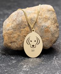This beautiful brass dog tag is the perfect christmas gift for every dog lover. Simply select your dog breed, type in your furry friends name and you're done. Both will be laser engraved onto the dog tag.