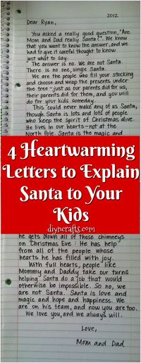 4 Heartwarming Letters to Explain Santa to Your Kids - There comes a time in every parent’s life where they have to have the dreaded “talk”. Before the birds and the bees comes the Santa talk. A child will only believe in the jolly, pot-bellied, man for so long before their clever little brains start to see the impossibility of squeezing down every single chimney in the world within the ridiculously short timeframe. #Christmas #parenting #letters #kids #Santa