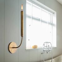 Buy 1/2 Bulbs Tube Wall Lamp Tradition Metal Sconce Light Fixture in Black/Brass for Dining Room for only $105.82 at Clearhalo!