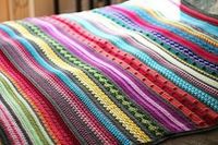 Each row is a different stitch and color. Good way to use up left over yarn from other projects. (scheduled via http://www.tailwindapp.com?utm_source=pinterest&utm_medium=twpin&utm_content=post94624597&utm_campaign=scheduler_attribution)
