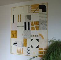 Modern Quilt Art Quilt Lap Quilt Black by CentralFabrications