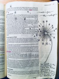 Elijah 19 God spoke in a gentle whisper Bible Journaling