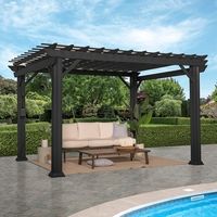 Backyard Discovery 12' x 10' Stratford Traditional Steel Pergola - Overstock - 33489837