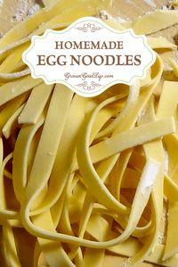 Three simple ingredients are all you need to make your own fresh, homemade egg noodles. If you keep a flock of chickens, egg noodles are a great way to use up your excess eggs.