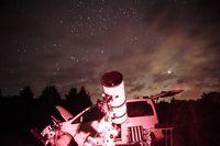 `night sky and telescope