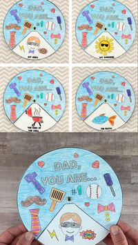 Make an easy Father's Day craft to show dad or grandpa how much you love him. #fathersdayspinner #fathersdaycraftforkids