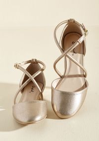 Crisscross Paths Flat. Whether you specifically sought out these gold flats or… #promshoesflat